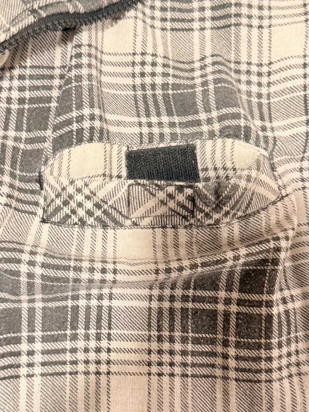 Northwest Territory Plaid Fleece Shirt Jacket in Gray and Cream